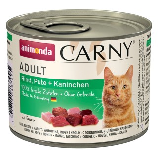 animonda Carny Adult 6 x 200 g - Rind, Pute & Kaninchen