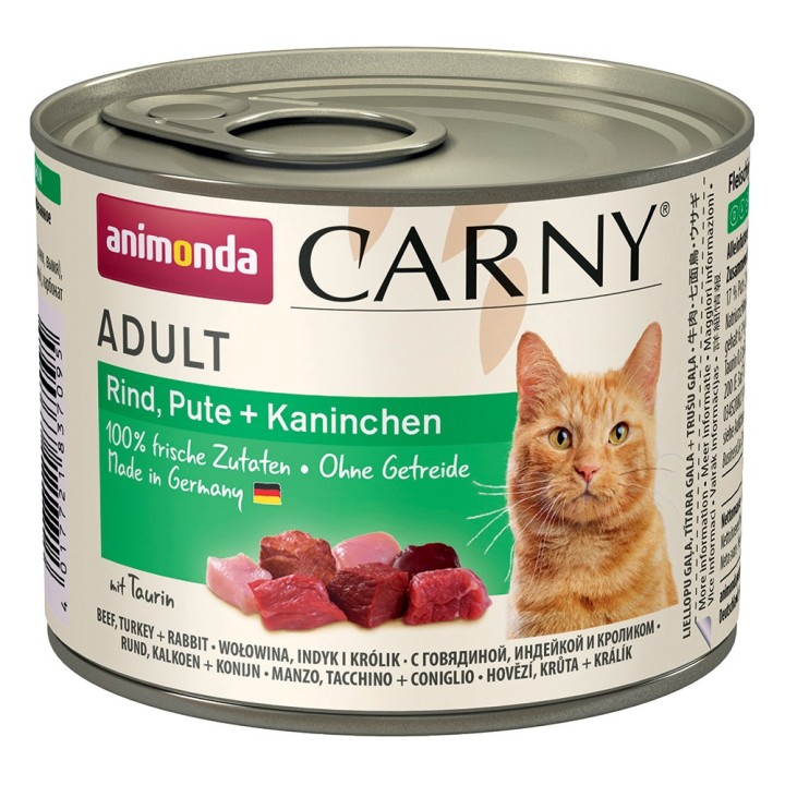 animonda Carny Adult 6 x 200 g - Rind, Pute & Kaninchen
