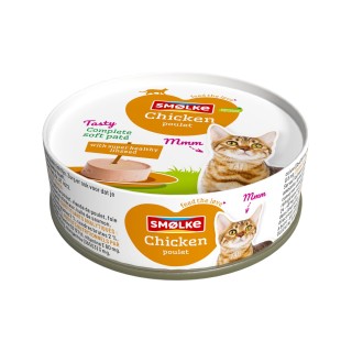 Smølke Soft Paté Katzenfutter - Dosen - Huhn - 24 x 80 g