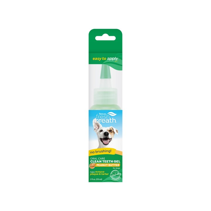 TropiClean Fresh Breath OralCareGel Kit Peanut Butter Hund