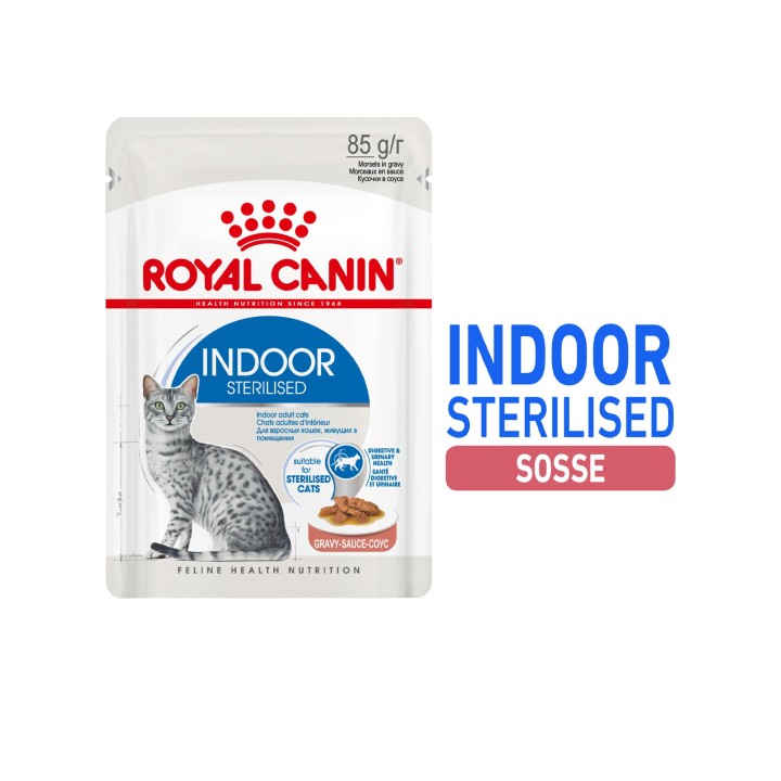 Royal Canin Sterilised Indoor in Gravy - 12 x 85 g
