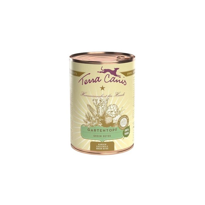 Terra Canis Gartentopf Hundefutter - Dosen - Green Detox - 6 x 400 g