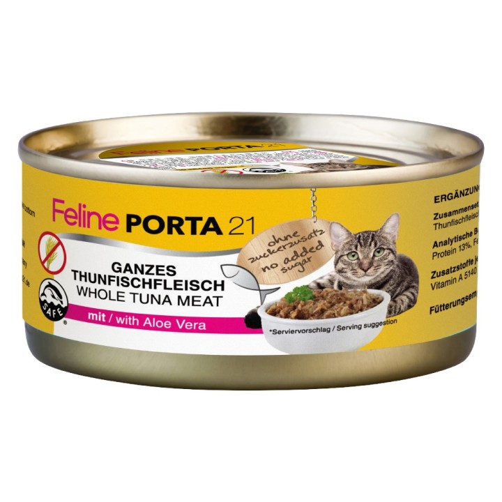 Feline Porta 21 6 x 156 g - Thunfisch mit Aloe (getreidefrei)