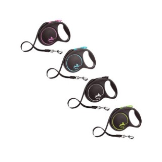 Flexi Rollleine Design - Schwarz/Rosa - S