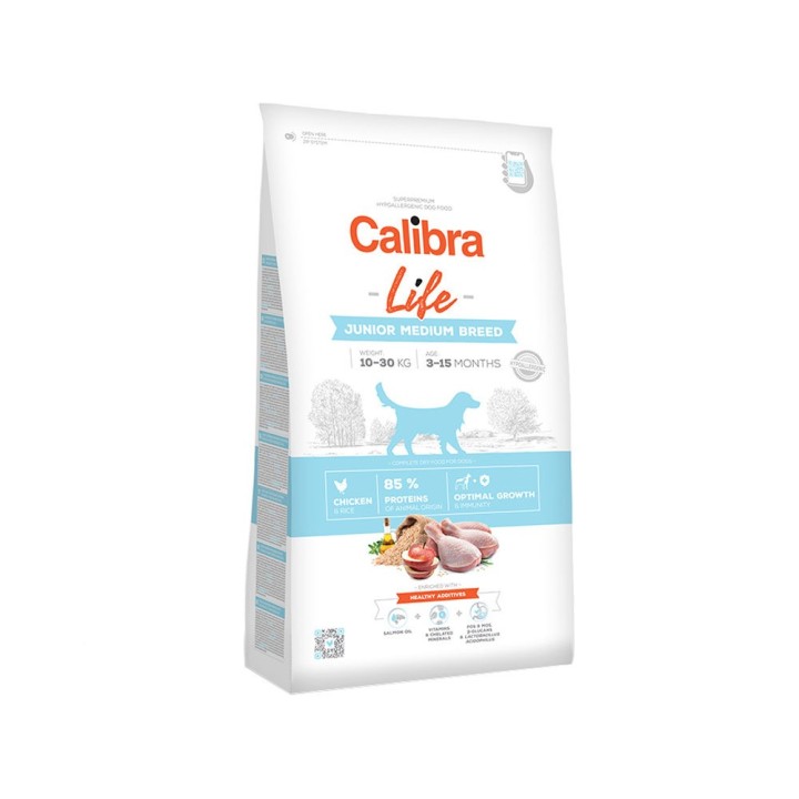 Calibra Dog Life Junior Medium Breed - Huhn - 2,5 kg