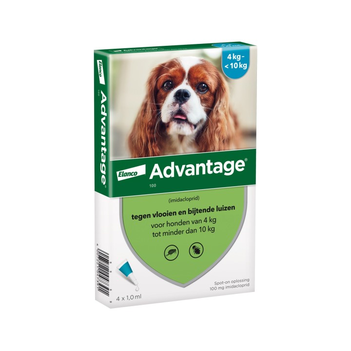Advantage 40 Hund -  4 kg - 4x 0,4 ml