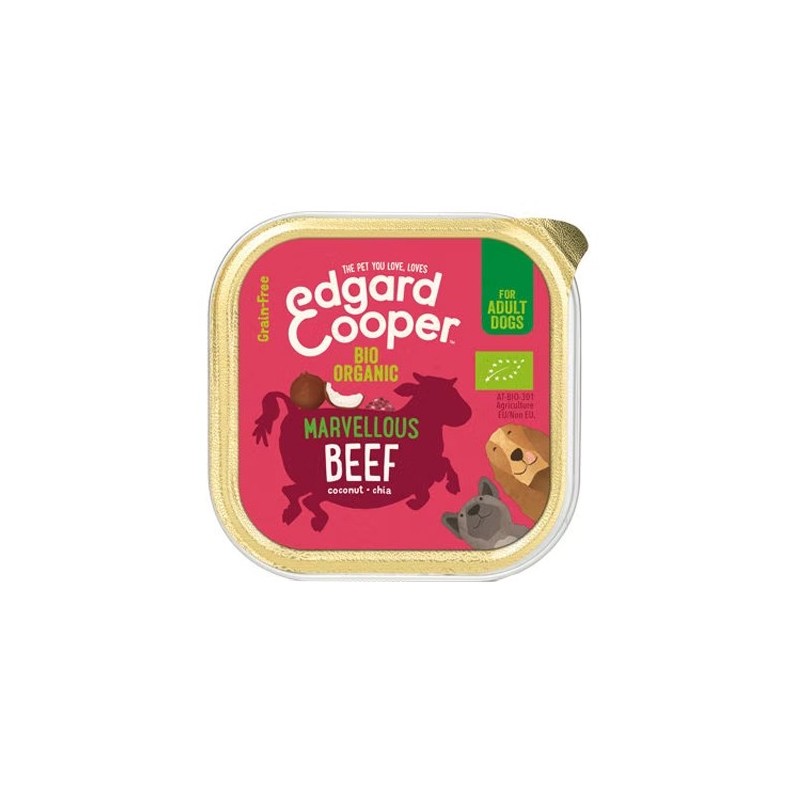Edgard & Cooper Adult - Bio Rind - 17 x 100 g Schälchen