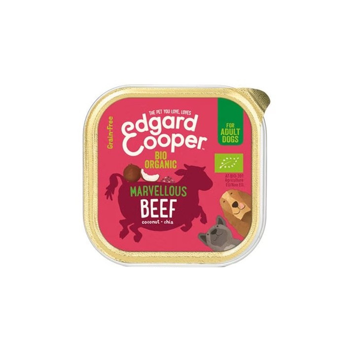 Edgard & Cooper Adult - Bio Rind - 17 x 100 g Schälchen