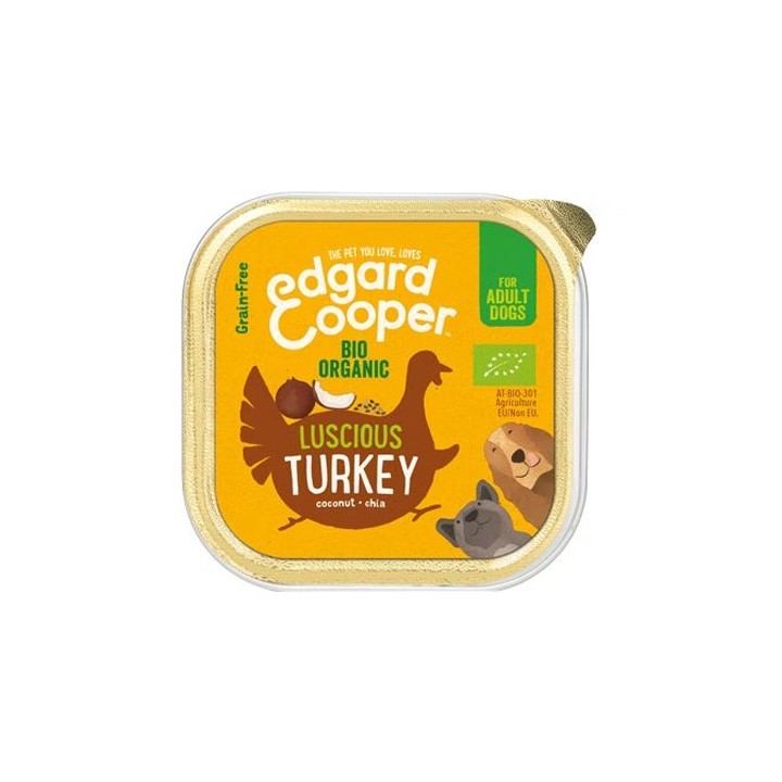Edgard & Cooper Adult - Bio Truthahn - 17 x 100 g Schälchen