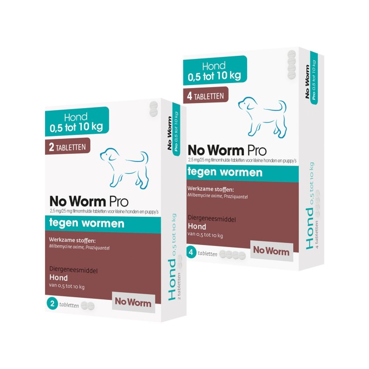 No Worm Pro Hond (kleiner Hund und Welpen) - S - 2 Tabletten