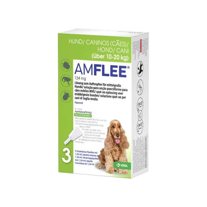 Amflee Combo Spot-on Hund - 67 mg (2-10kg) - 3 Pipetten