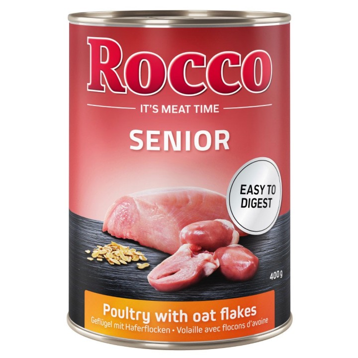 Rocco Senior 6 x 400 g - Geflügel mit Haferflocken