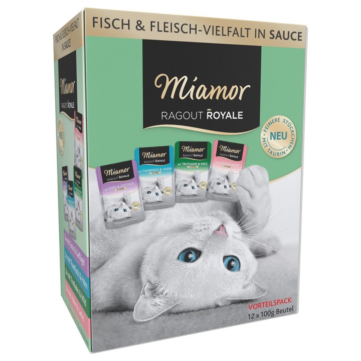 Miamor Ragout Royale - gemischtes Paket - 12 x 100 g Soße (4 Sorten)