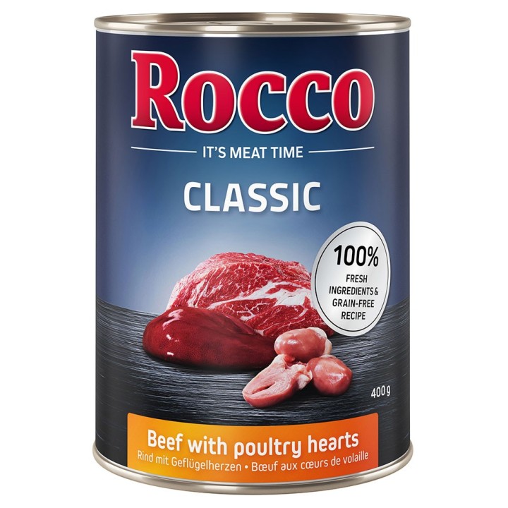 Top-Angebot Rocco Classic 24 x 400 g - Rind mit Geflügelherzen
