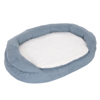 Hundebett Memory oval, grau-blau - L 117 x B 72 x H 24 cm