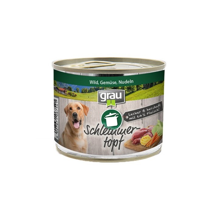 Grau Schlemmertopf - Wild, Gemüse & Nudeln - 6 x 200 g