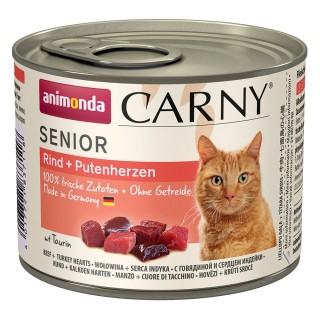 animonda Carny Senior 6 x 200 g - Rind & Putenherzen