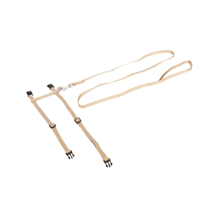 Beeztees Nylon Katzengeschirr Uni - 27-45 x 1 cm - Beige