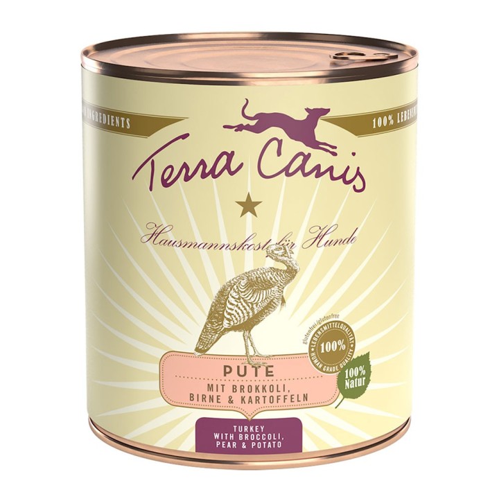 Sparpaket Terra Canis 12 x 800 g - Pute mit Brokkoli, Birne & Kartoffeln