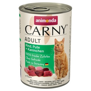 animonda Carny Adult 6 x 400 g - Rind, Pute & Kaninchen
