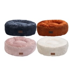 Designed by Lotte Ribbed Katzenkorb - Hellgrau