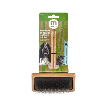 Mikki Bamboo Soft Pin Slicker - Small