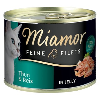 Miamor Feine Filets 6 x 185 g - Thunfisch & Reis