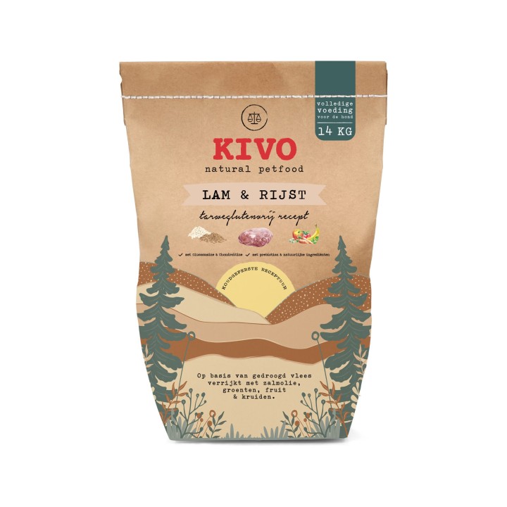 Kivo Lamm und Reis weizenglutenfrei - 14 kg