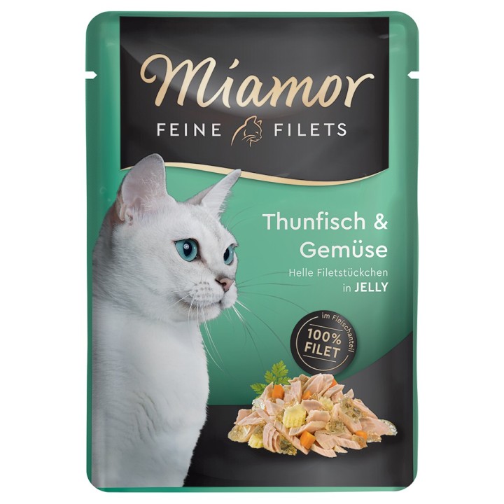 Sparpaket Miamor Feine Filets 24 x 100 g - Thunfisch & Gemüse