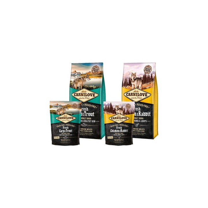 Carnilove Fresh Dry - Huhn & Kaninchen - 12 kg
