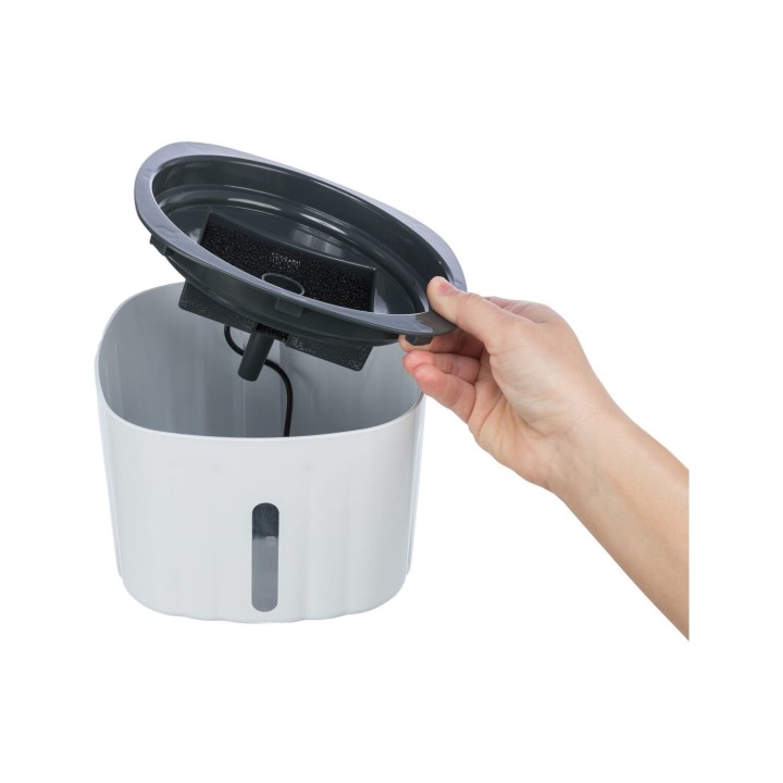 Trixie Trinkbrunnen Flower - Weiß/Grau