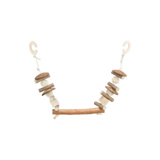 Trixie Knabberschaukel - Kokosnuss / Holz / Rattan - 20 x 30 cm