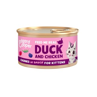 Edgard & Cooper - Duck and Chicken chunks - Kitten - 18 x 85 g