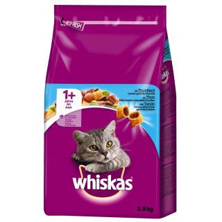 2 x 3,8 kg Whiskas gemischter Doppelpack - Huhn & Thunfisch