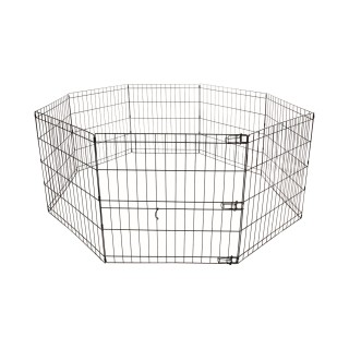 M-Pets faltbarer Welpenauslauf -  S - Schwarz - 8 x (62 x 66 cm)