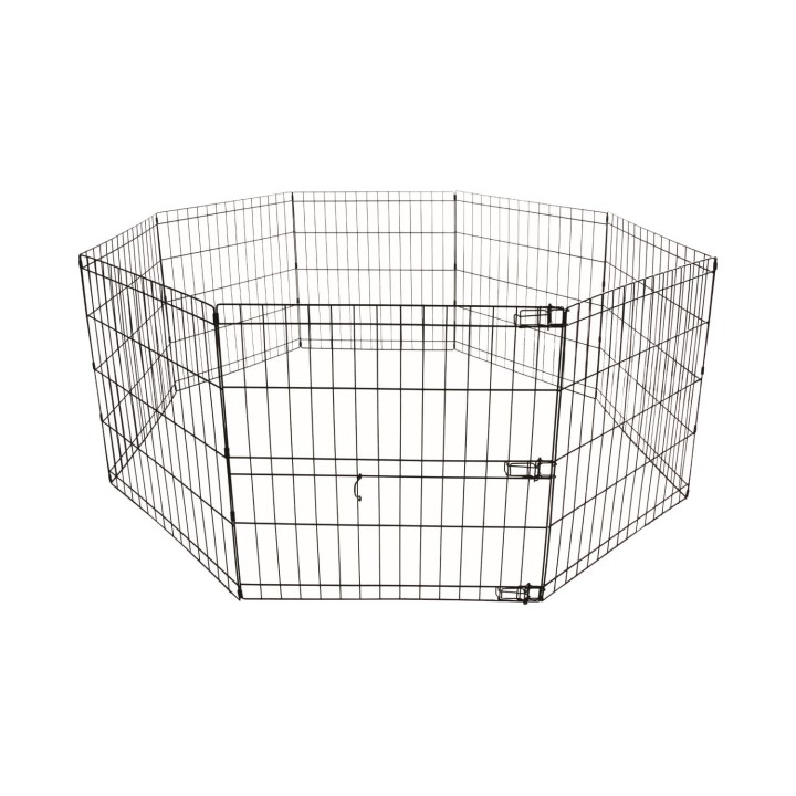 M-Pets faltbarer Welpenauslauf -  S - Schwarz - 8 x (62 x 66 cm)