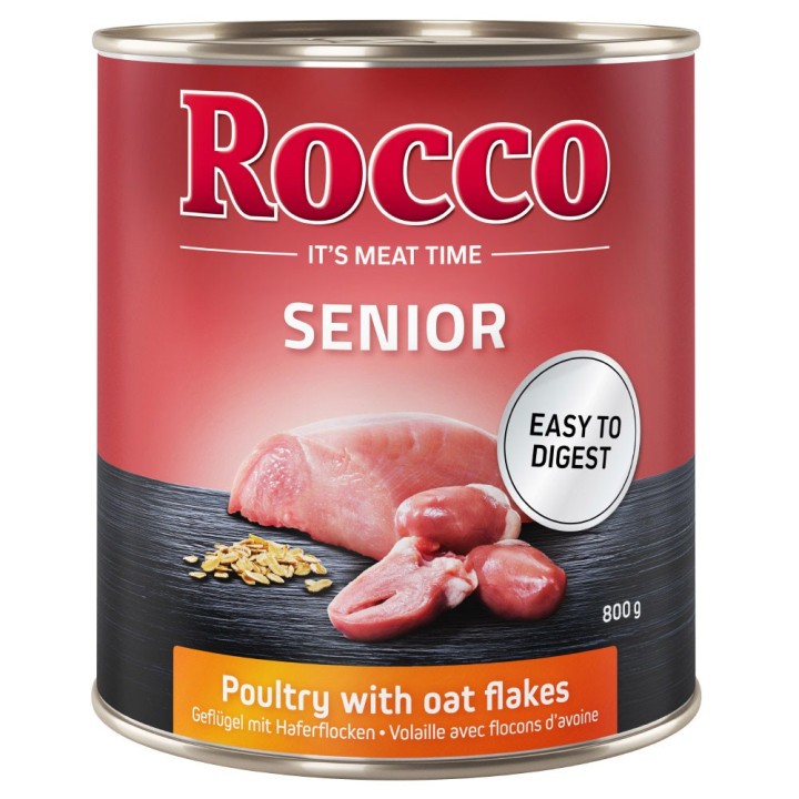 Rocco Senior 6 x 800 g - Geflügel mit Haferflocken