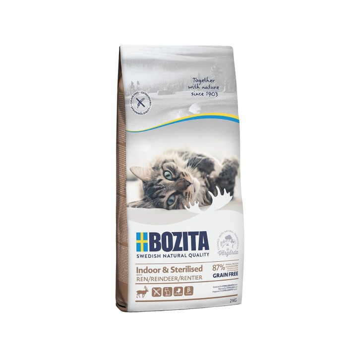 Bozita Indoor & Sterilised Grain Free - 2 kg - Rentier
