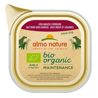 Almo Nature BioOrganic Maintenance 12 x 100 g - mit Bio Rind & Bio Gemüse