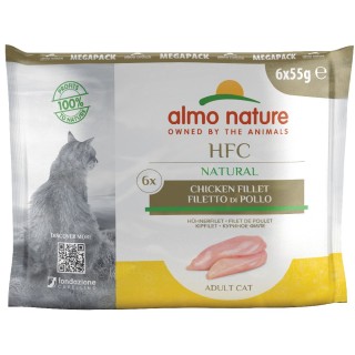 Almo Nature HFC Natural Pouch 6 x 55 g  - Hühnerfilet