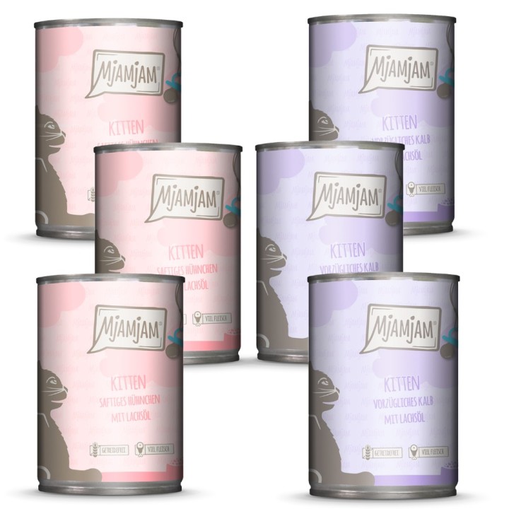 Probierpaket MjAMjAM Kitten 6 x 400 g - Mixpaket (2 Sorten)