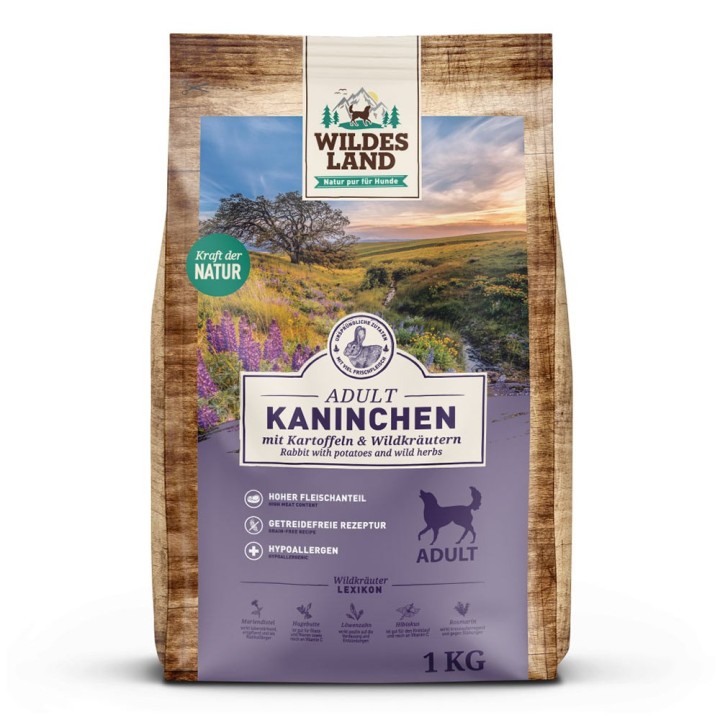 Wildes Land | Kaninchen mit Kartoffel | Classic Adult | 1 kg
