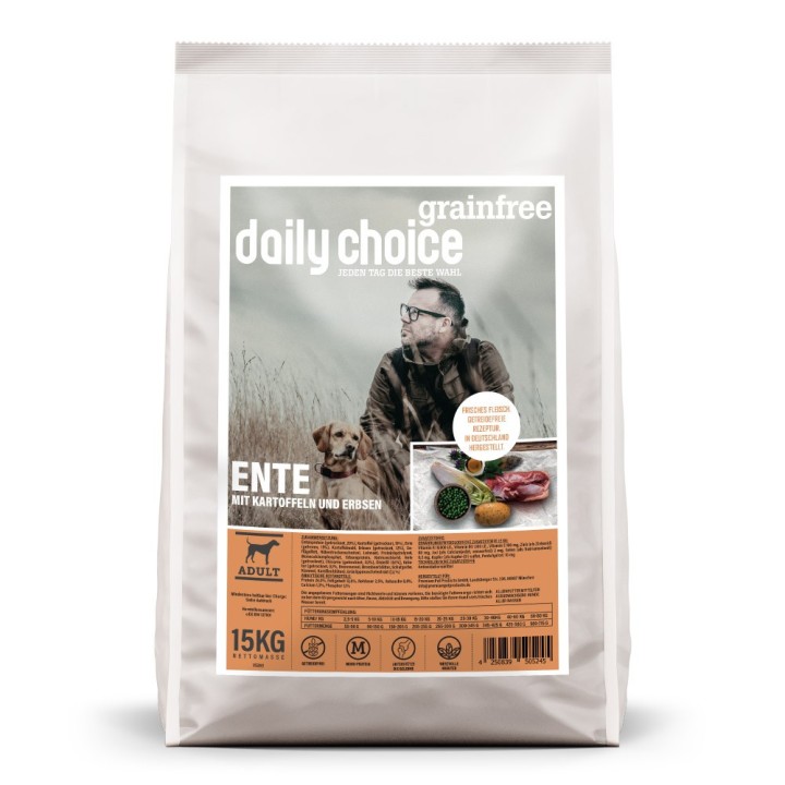 daily choice | Ente mit Kartoffeln und Erbsen | Grainfree | 15 kg