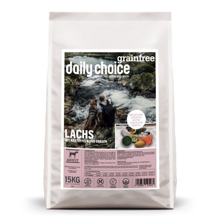 daily choice | Lachs mit Kartoffeln und Erbsen | Grainfree | 15 kg