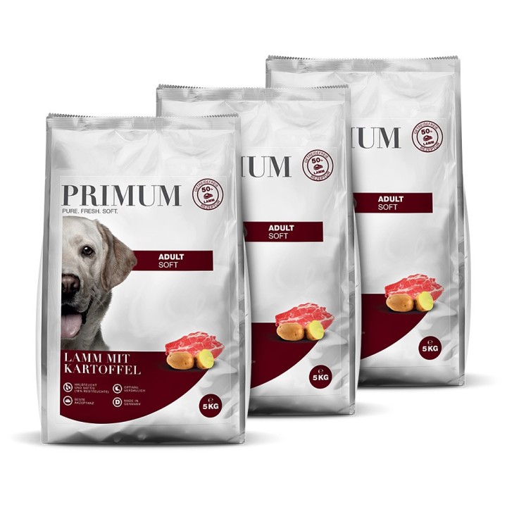Primum | Lamm mit Kartoffel | Soft Adult | 3 x 5 kg