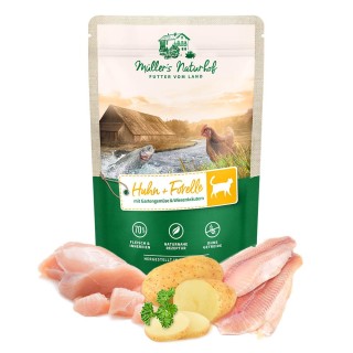 Müller’s Naturhof | Huhn & Forelle | Traditionell | 12 x 100 g