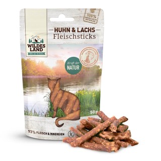 Wildes Land | Huhn & Lachs | Fleischsticks | 50 g