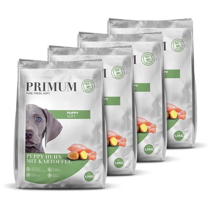 Primum | Huhn mit Kartoffel | Soft Puppy | 4 x 1,5 kg