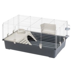 Ferplast Kleintierkäfig Rabbit 100 - grau: ca. L 95 x B 57 x H 46 cm
