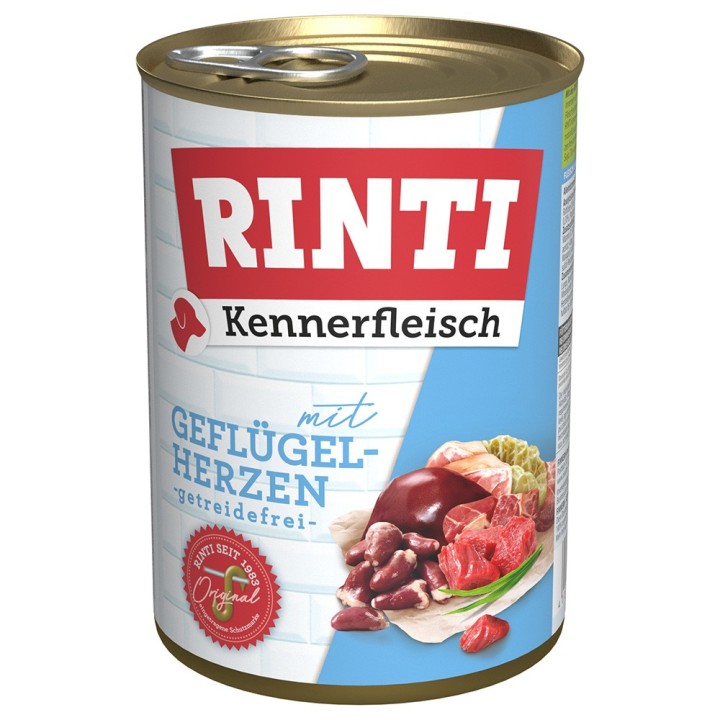 Sparpaket RINTI Kennerfleisch 24 x 400 g - Geflügelherzen